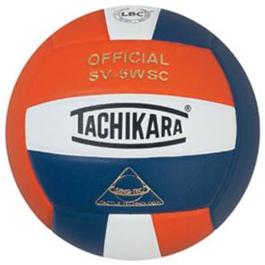 Tachikara SV5WSC Sensi-Tec Composite  Volleyball (Orange, Wht, Navy)