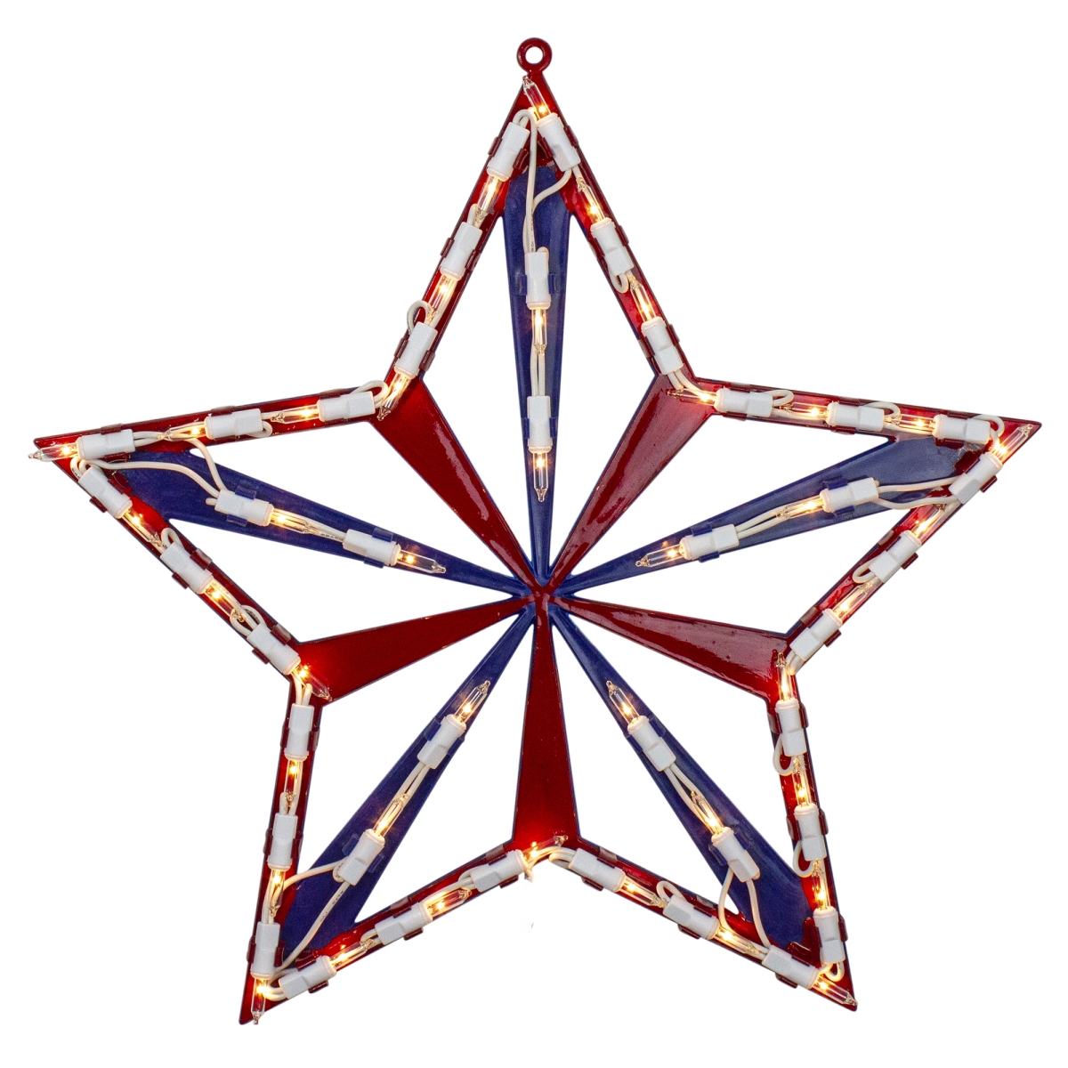 Northlight 34175086 14 in. Lighted Red White & Blue 4th of July Star Window Silhouette Decoration