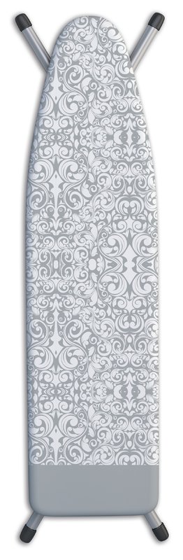 Laundry Solutions by Westex IB0313 15 x 54 in. Deluxe Ironing Board Cover Damask&#44; Grey