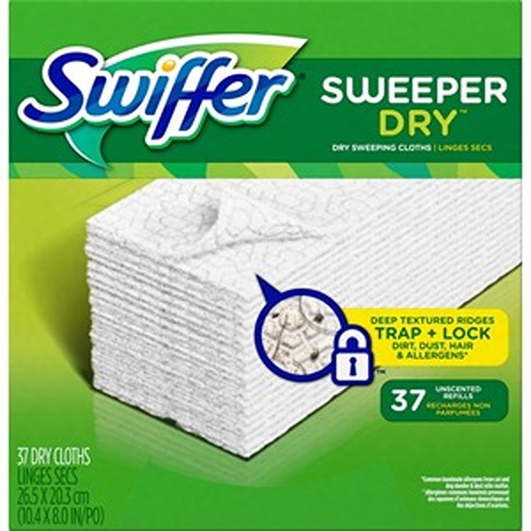 Swiffer Sweeper Dry Sweeping Cloths Mop and Broom Floor Cleaner Refills Unscented 40 Count