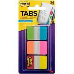 Post-it MMM686ALOPRYT Alternating Assorted Color Tabs&#44; Pack of 36