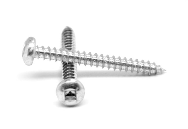 ASMC Industrial No.8-15 x 0.63 Square Drive Pan Head Type A Sheet Metal Screw, Low Carbon Steel - Zinc Plated - 9000 Piece
