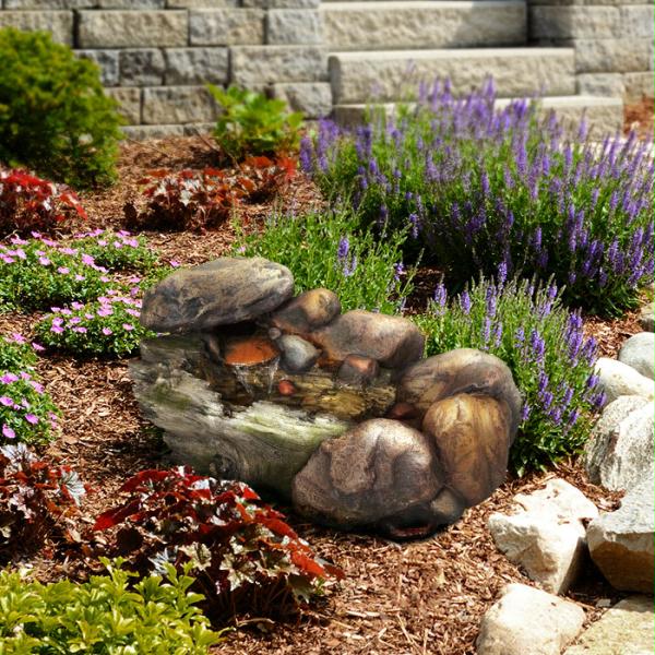 Pure Garden Cascading Stone Fountain