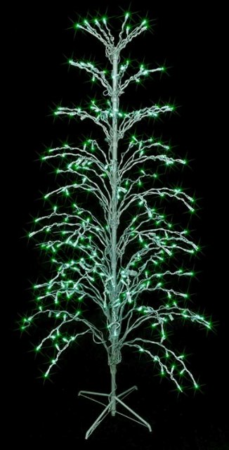 Northlight 6 ft. Green LED Lighted Christmas Cascade Twig Tree Outdoor Yard Art Decoration