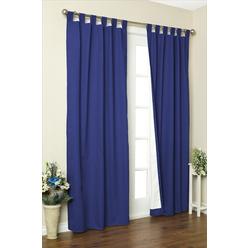 Commonwealth Home Fashions Thermalogic&trade; Weathermate Tab Top Curtain Panel Pair Window Dressing each 40 x 95 in Navy