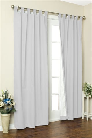 Commonwealth Home Fashions 70292-153-001-54 Thermalogic Insulated Solid Color Tab Top Curtain Pairs 54 in., White