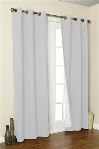 Commonwealth Home Fashions 70370-188-001-63 Thermalogic Insulated Solid Color Grommet Top Curtain Panel Pairs 63 in., White