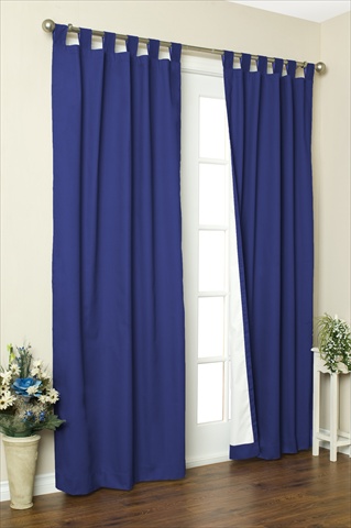 Commonwealth Home Fashions 70292-153-609-72 Thermalogic Insulated Solid Color Tab Top Curtain Pairs 72 in., Navy