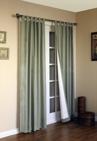 Commonwealth Home Fashions 70292-153-714-54 Thermalogic Insulated Solid Color Tab Top Curtain Pairs 54 in., Sage