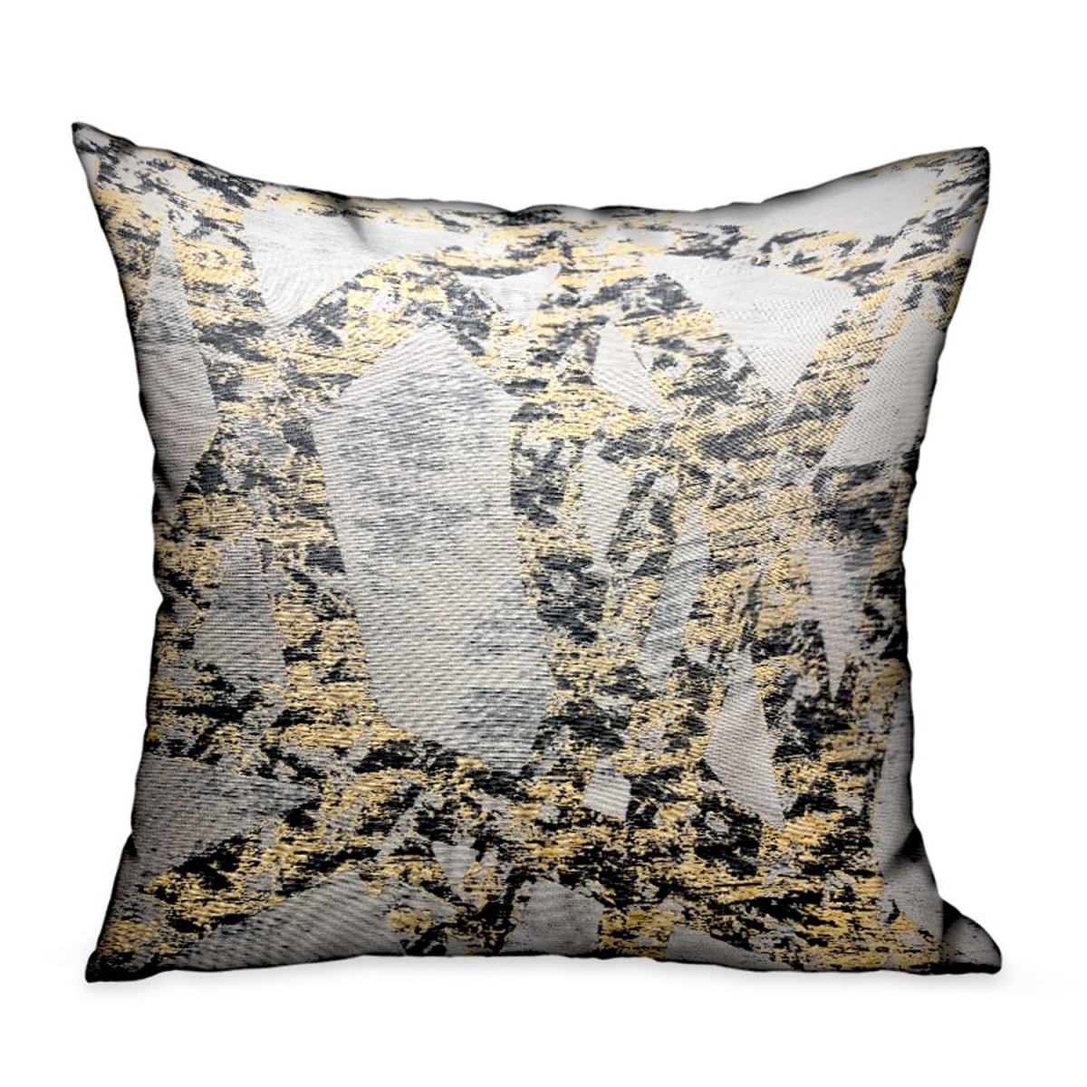 Plutus Brands PBRA2338-2626-DP 26 x 26 in. Craven Dust Gold & Gray Abstract Luxury Throw Pillow