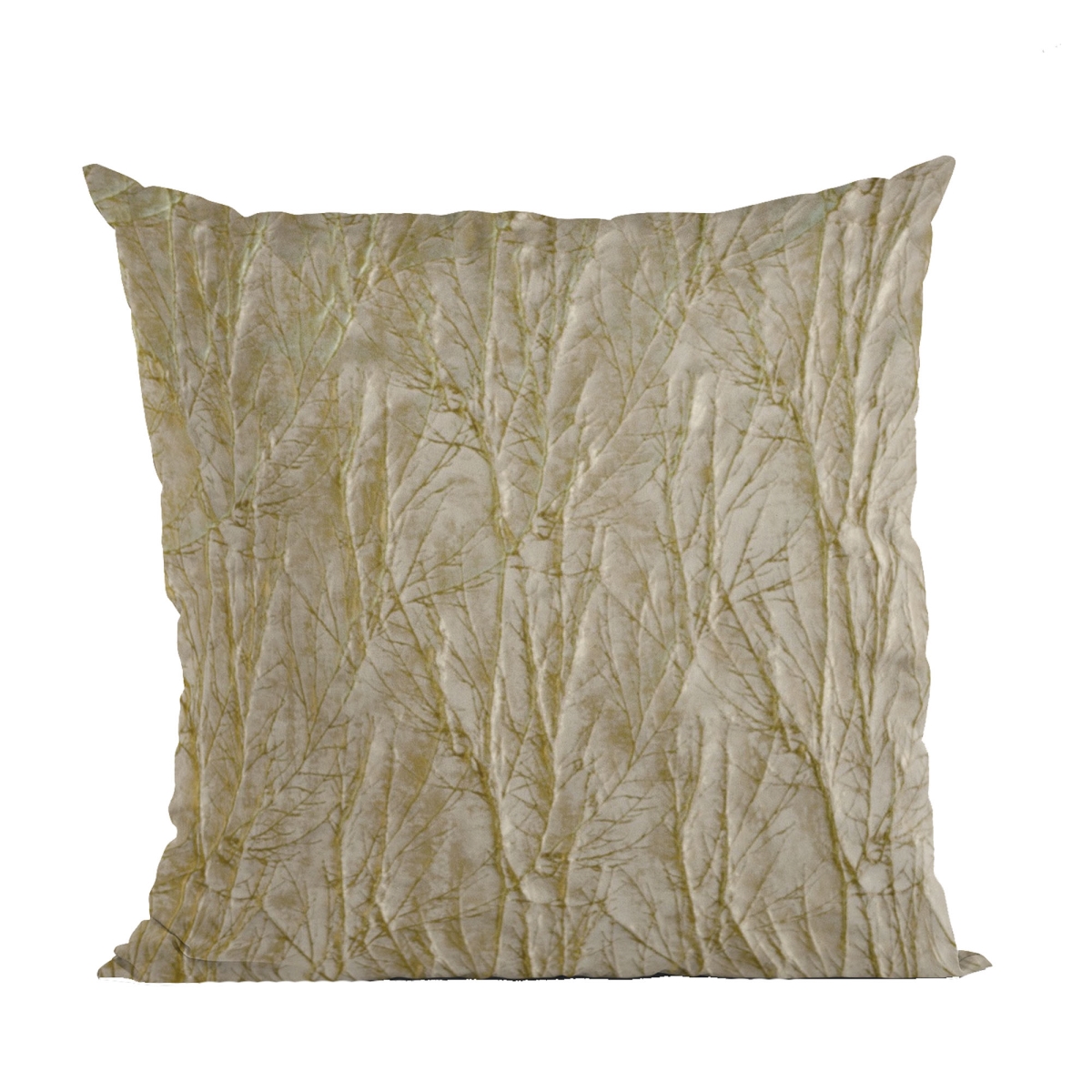 Plutus Brands PBCF2173-1616-DP Golden Yarns Shiny Fabric with Twig Pattern Luxury Throw Pillow - 16 x 16 in.