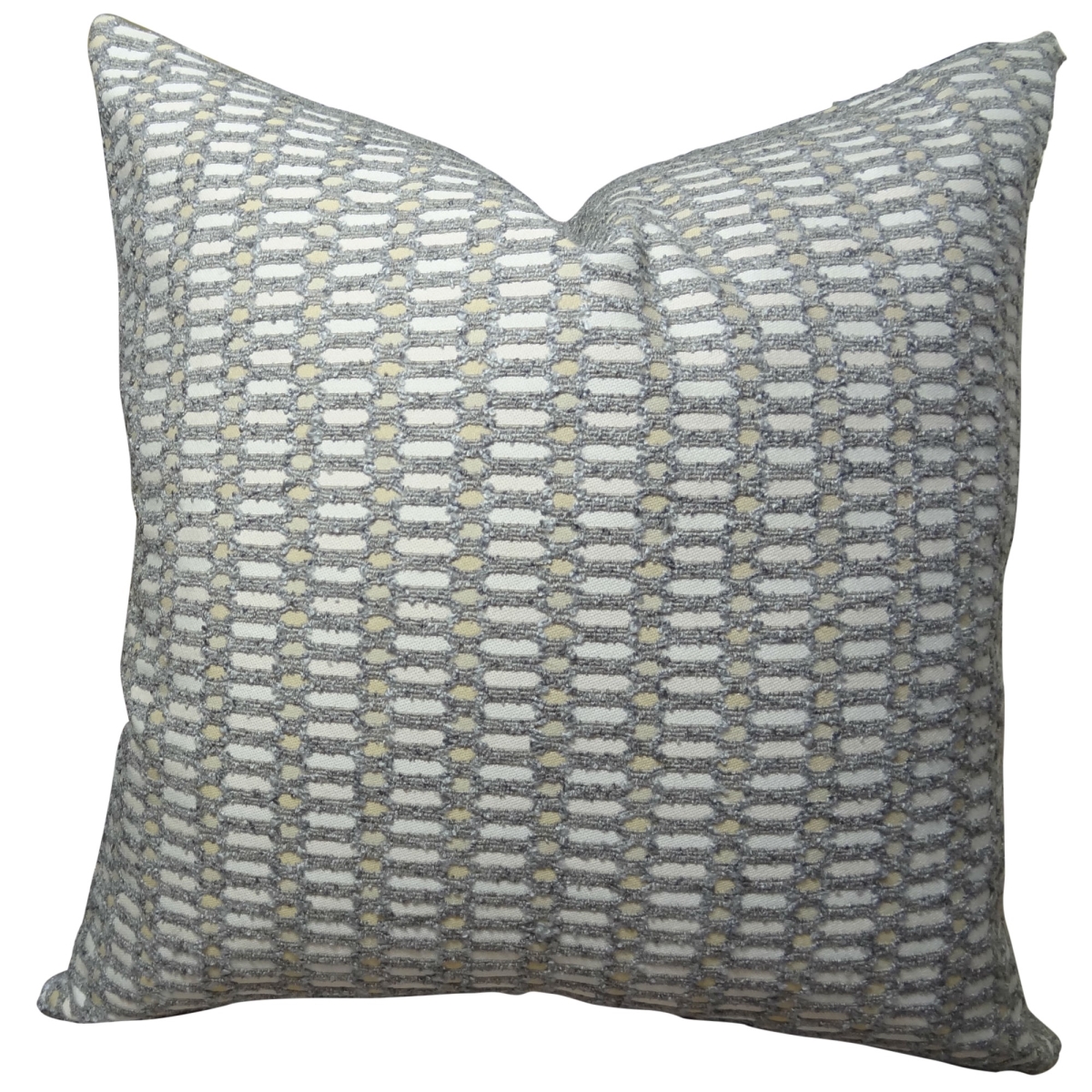 Plutus PB11223-1616-SP Cycle Joiners Handmade Throw Pillow, Gray & Cream - 16 x 16 in.