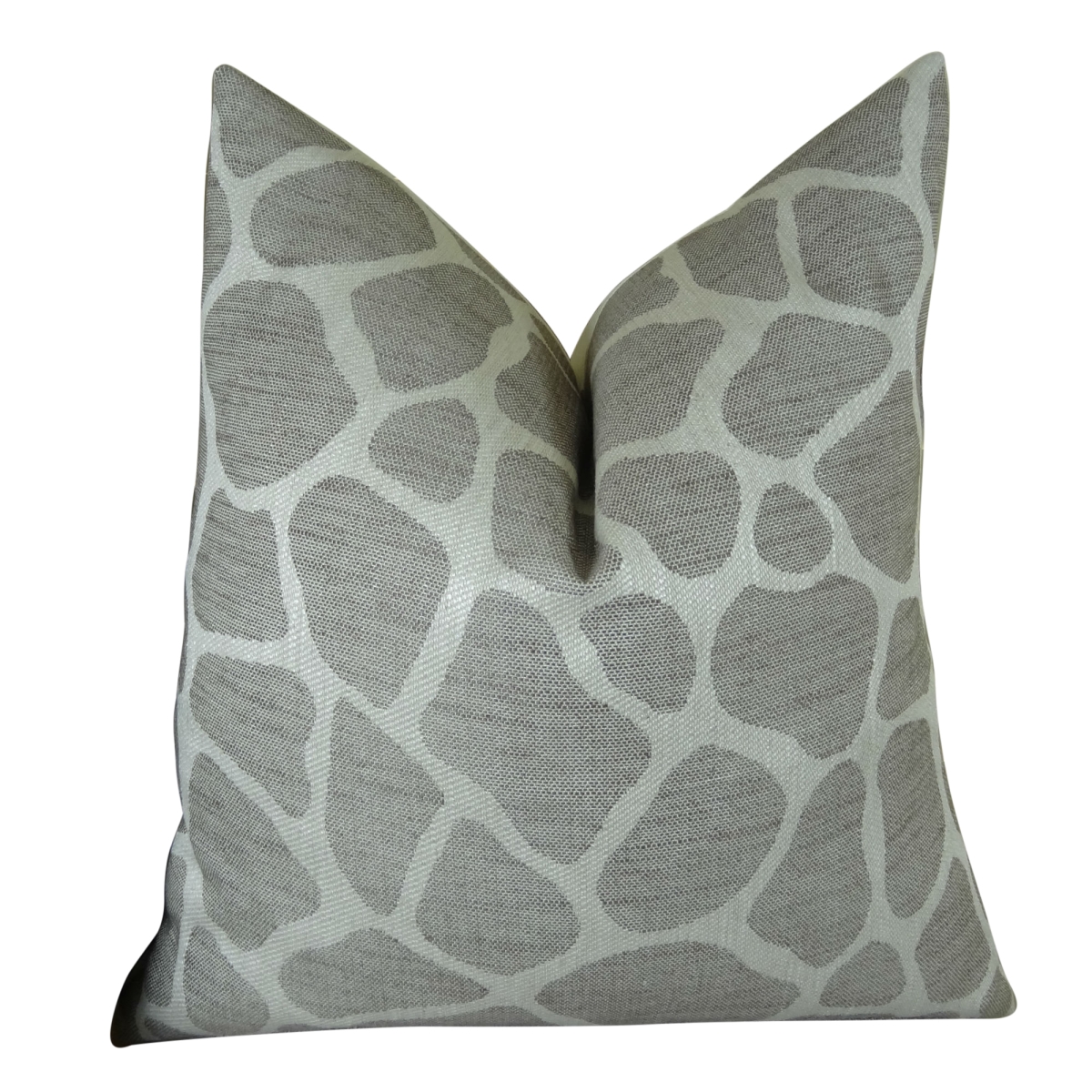 Plutus PB11197-2030-DP 20 x 30 in. Double Sided Queen Size Rocky Way Handmade Throw Pillow - Gray & White