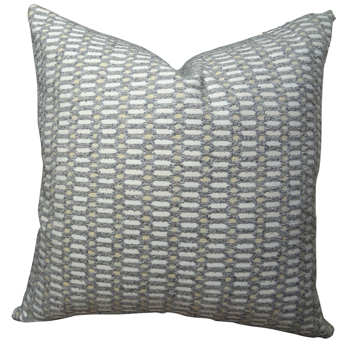 Plutus PB11223-2036-DP 20 x 36 in. Double Sided King Size Circle Joiners Handmade Throw Pillow - Gray & Cream
