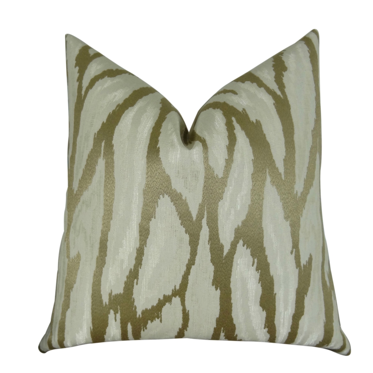 Plutus PB11392-2424-DP Convection Handmade Throw Pillow, Taupe & Ivory - 24 x 24 in.