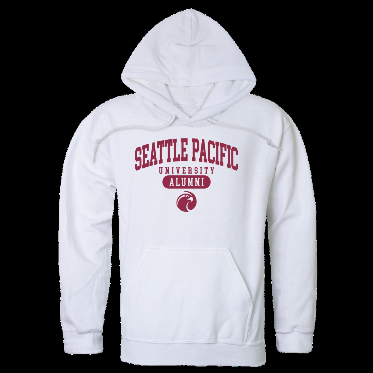 W Republic 561-670-WHT-05 Seattle Pacific University Falcons Alumni Hoodie&#44; White - 2XL
