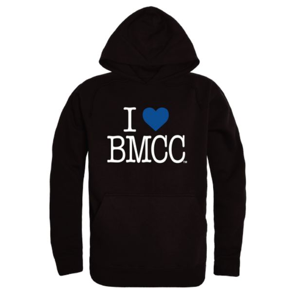 W Republic 553-618-BLK-04 Brihan Maharashtra College of Commerce Panthers I Love Hoodie&#44; Black - Extra Large