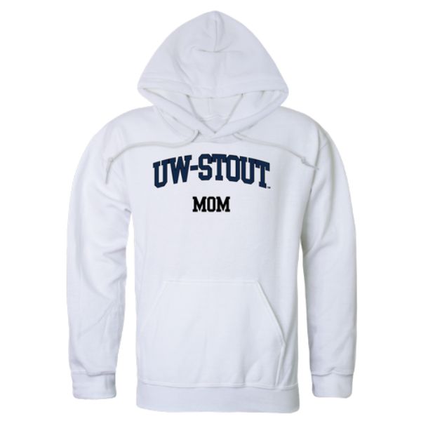 W Republic 565-413-WT3-05 University of Wisconsin-Stout Blue Devils Mom Hoodie&#44; White - 2XL