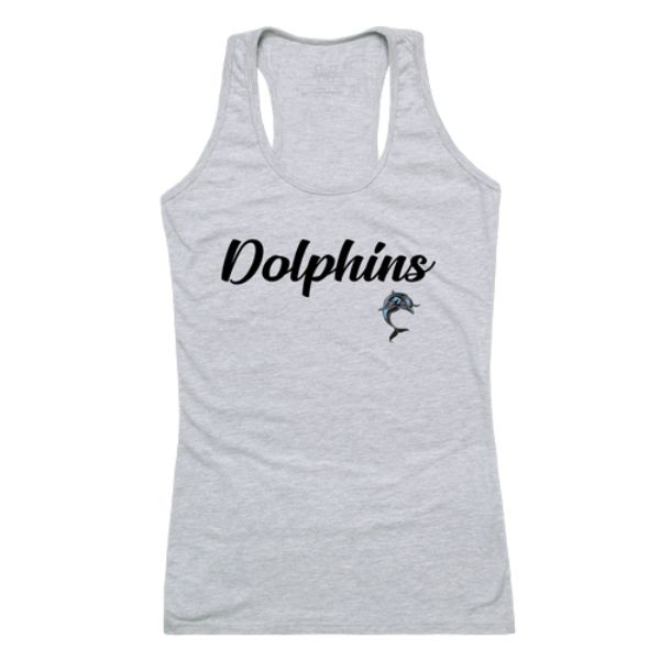 W Republic 557-676-HGY-01 College of Staten Island Dolphins Script Tank Top&#44; Heather Grey - Small