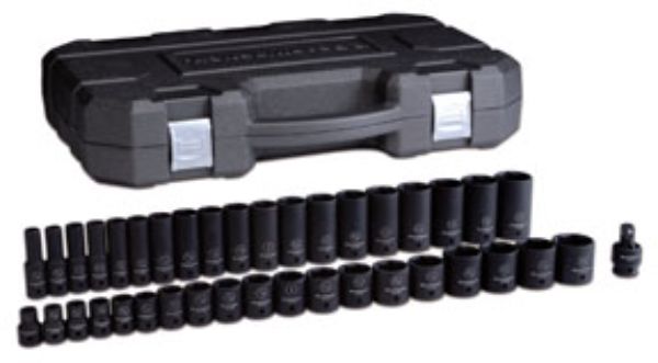 GearWrench KDT-84947N 0.5 in. Drive 6 Point SAE Standard & Deep Impact Socket Set - 39 Piece