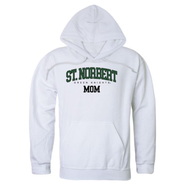 W Republic 565-698-WHT-01 St. Norbert College Green Knights Mom Hoodie&#44; White - Small