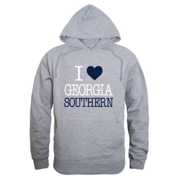 W Republic 553-718-HGY-01 Georgia Southern University Eagles I Love Hoodie&#44; Heather Grey - Small