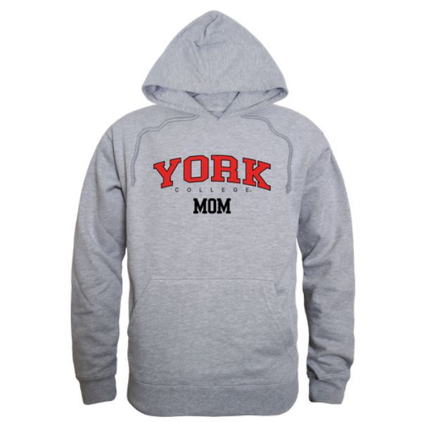 W Republic 565-685-HGY-01 York College Cardinals Mom Hoodie&#44; Heather Grey - Small
