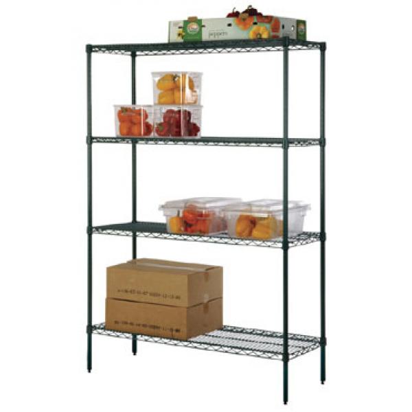 Focus Foodservice FocusFoodService  18 in. x 60 in. Epoxy Wire Shelf - Green