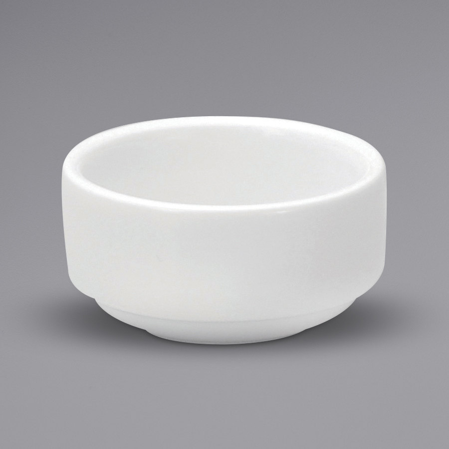 Buffalo F8010000610M 1.5 oz Buffalo Bright White Ware Mini Porcelain Ramekin