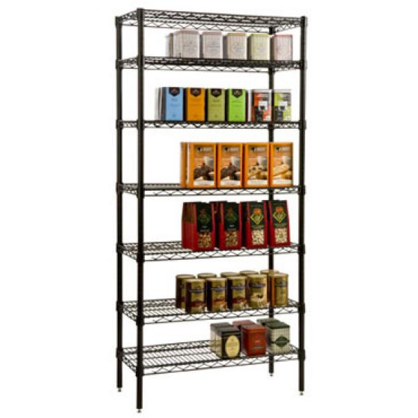 Focus Foodservice FocusFoodService FF1436BK 14 in. x 36 in. Epoxy Wire Shelf - Black