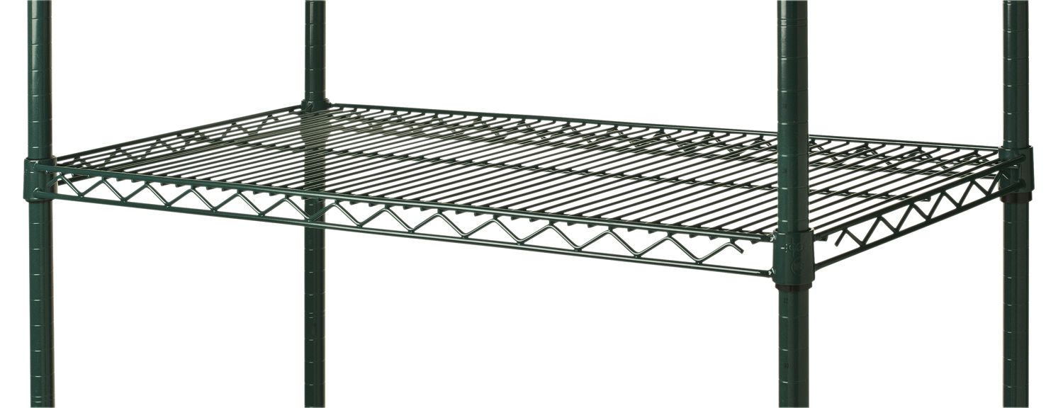 Focus Foodservice FocusFoodService FF1842G 18 in. W x 42 in. L Epoxy Wire Shelf - Green