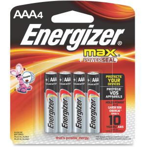 Energize T45740 1.5V AAA Alkaline Battery, Silver - Pack of 4