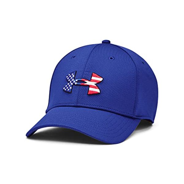 Inner Armour Under Armour 1362236400L-XL Mens Freedom Blitzing Hat&#44; Royal&#44; Black & White - Large & Extra Large
