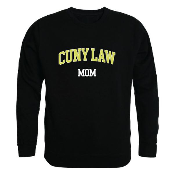W Republic 564-634-BLK-05 City University of New York School of Law Mom Crewneck Sweatshirt&#44; Black - 2XL