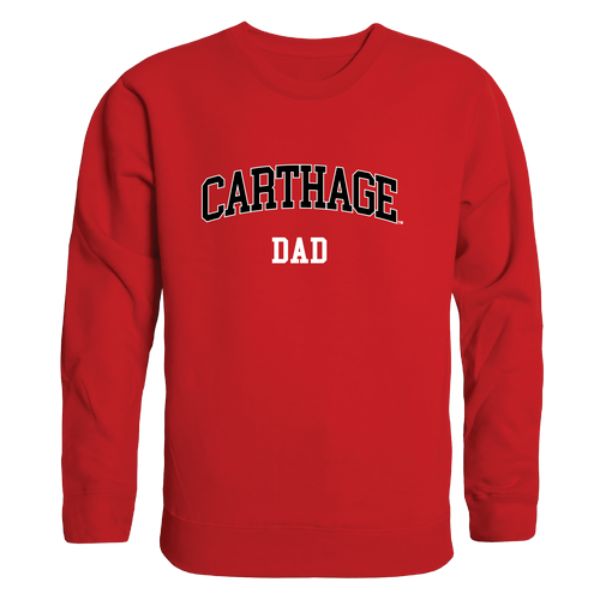 W Republic 562-709-RED-04 Carthage College Firebirds Dad Crewneck Sweatshirt&#44; Red - Extra Large