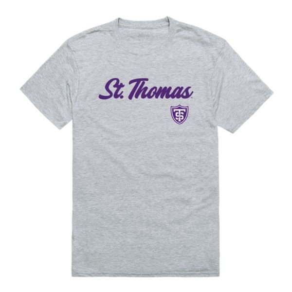W Republic 554-591-HGY-04 University of St. Thomas Tommies Script T-Shirt&#44; Heather Grey - Extra Large