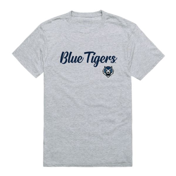 W Republic 554-720-HGY-05 Lincoln University Blue Tigers Script T-Shirt&#44; Heather Grey - 2XL
