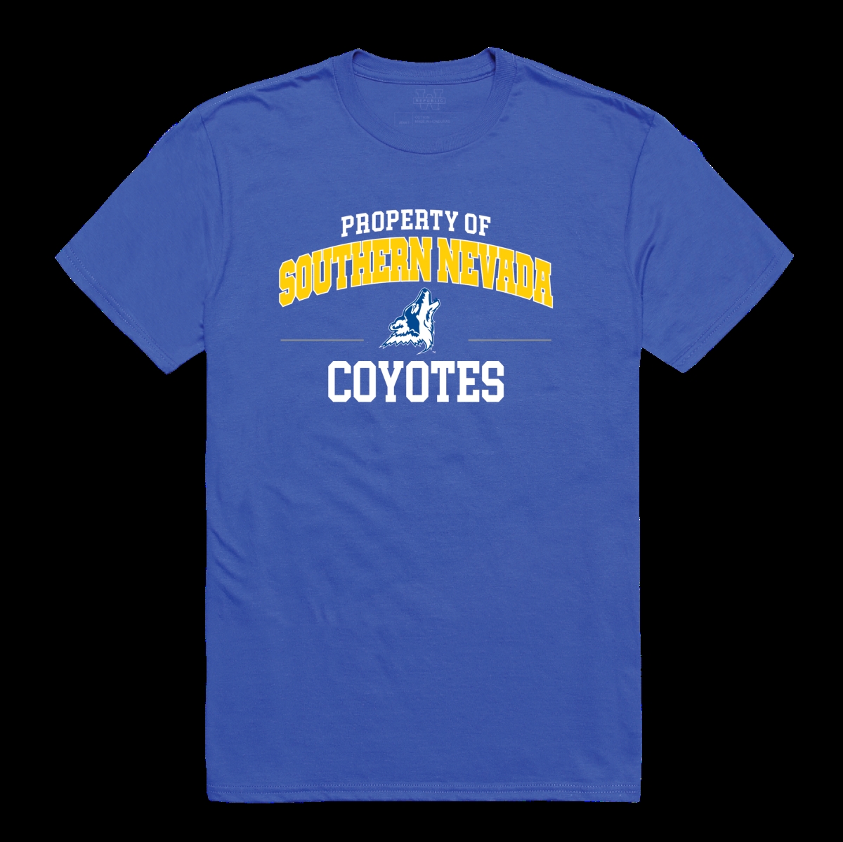 W Republic 517-672-RYL-01 College of Southern Nevada Coyotes Property T-Shirt&#44; Royal - Small