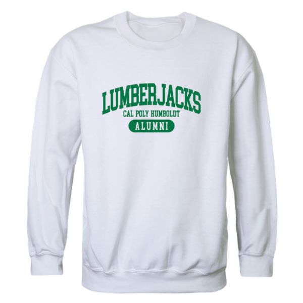 W Republic 560-447-WT2-04 Humboldt State University Lumberjacks Alumni Fleece Pullover Crewneck Sweatshirt&#44; White - Extra Large