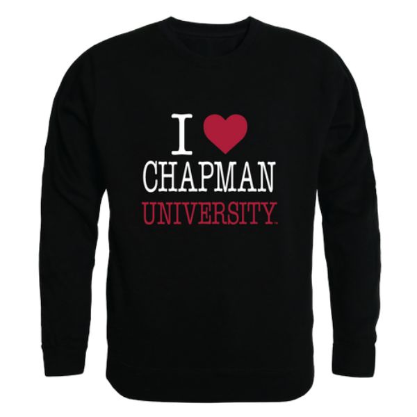 W Republic 552-629-BLK-04 Chapman University Panthers I Love Crewneck Sweatshirt&#44; Black - Extra Large