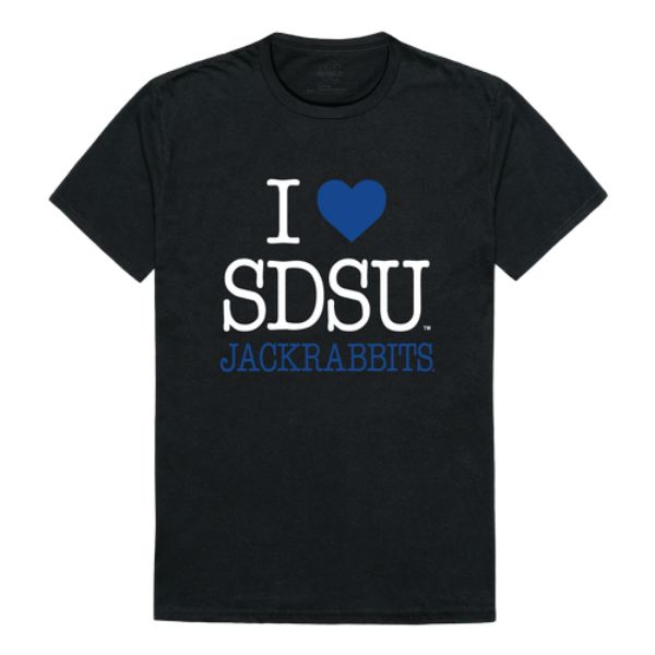 W Republic 551-707-BLK-04 South Dakota State University Jackrabbits I Love T-Shirt&#44; Black - Extra Large