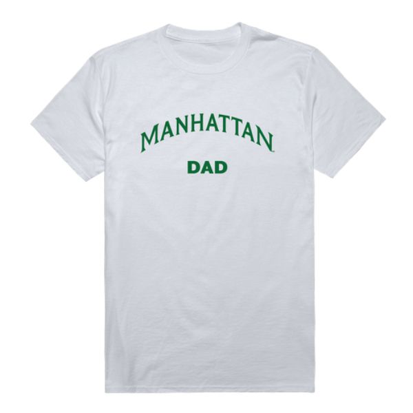 W Republic 548-535-WHT-04 Manhattan College Jaspers Dad T-Shirt&#44; White - Extra Large