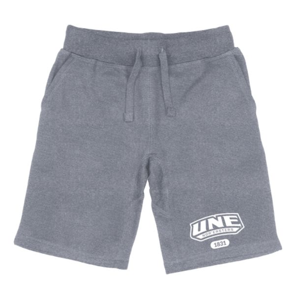 W Republic 566-554-HGY-04 University of New England NorEasters Property Shorts&#44; Heather Grey - Extra Large