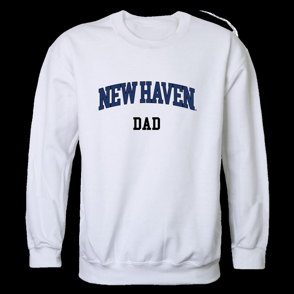 W Republic 562-663-WHT-04 University of New Haven Chargers Dad Crewneck Sweatshirt&#44; White - Extra Large