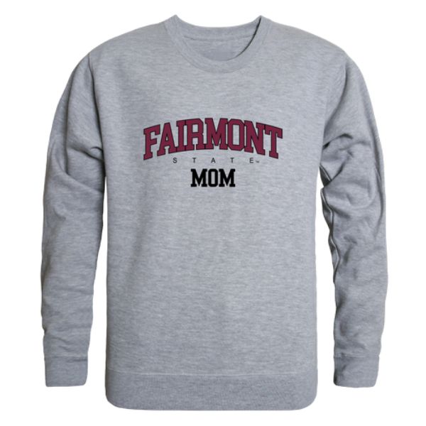 W Republic 564-686-HGY-04 Fairmont State University Falcons Mom Crewneck Sweatshirt&#44; Heather Grey - Extra Large