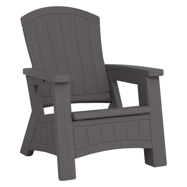 Suncast SNCBMAC1000PD Adirondack Chair with Storage Peppercorn