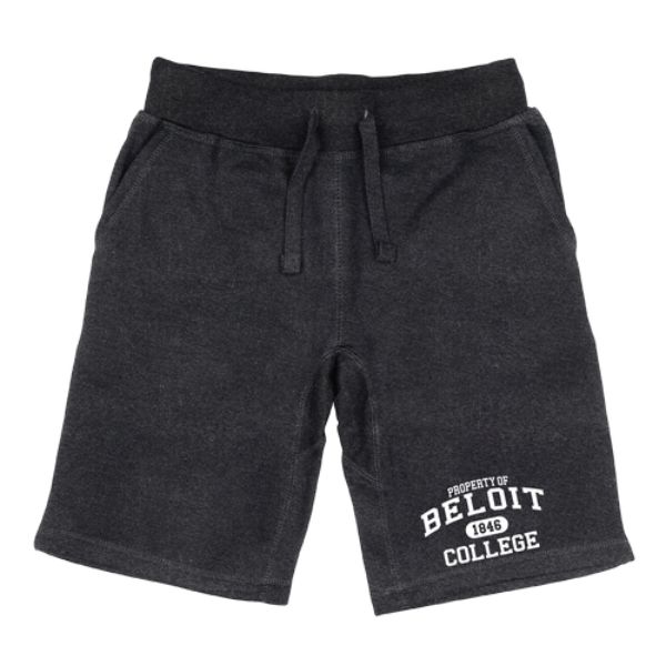 W Republic 566-482-HCH-04 Beloit College Buccaneers Property Shorts&#44; Heather Charcoal - Extra Large