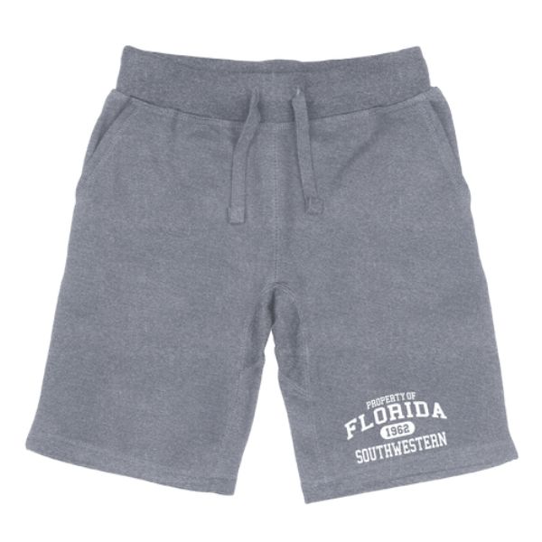 W Republic 566-717-HGY-05 Florida Southwestern State College The Buccaneers Property Shorts&#44; Heather Grey - 2XL