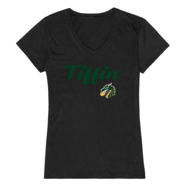 W Republic 555-678-BLK-01 Tiffin University Dragons Script T-Shirt&#44; Black - Small