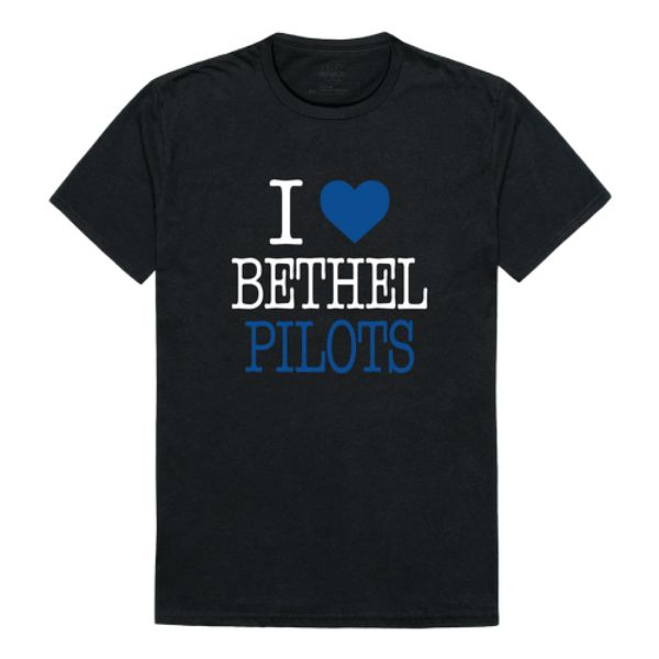 W Republic 551-617-BLK-03 Bethel University Pilots I Love T-Shirt&#44; Black - Large